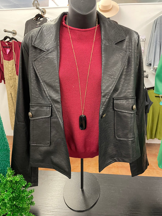 Vegan Leather Jacket